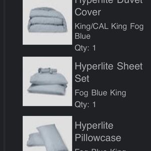 Casper Hyperlite Cali King Duvet and Sheet Set-Fog Blue